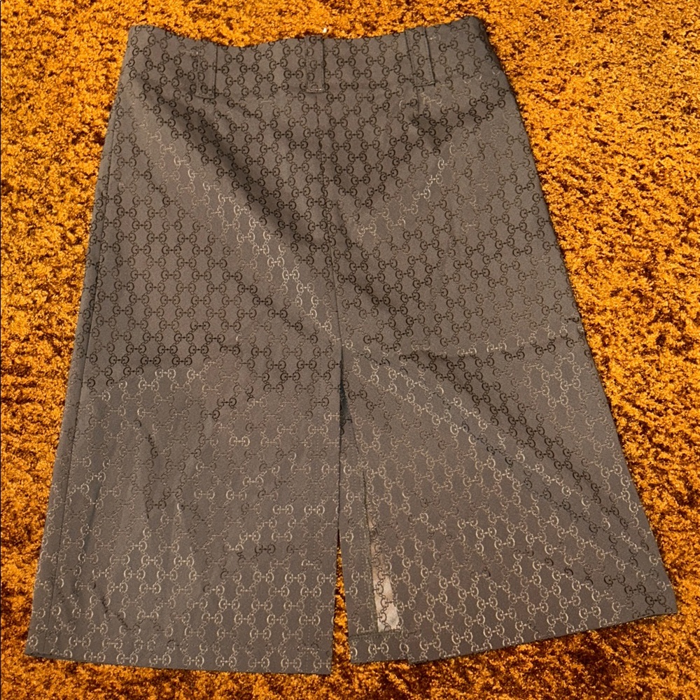 Sharagano Women's Gray Geometric Midi Skirt - Picture 4 of 8